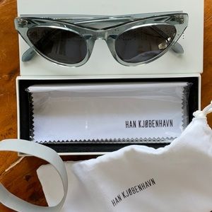 Han Kjobehavn Race Sunglasses in Grey Transparent